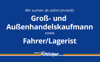 Groß- und Außenhandelskaufmann sowie Fahrer/Lagerist gesucht